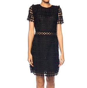 00 Michael Michael Kors Black Geometric Lace Dress